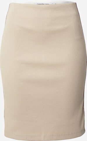 Calvin Klein Jeans Skirt in Beige: front