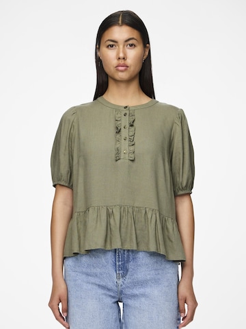 PIECES Bluse 'PCPia' i grøn: forside