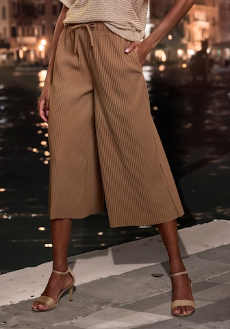 LASCANA Wide Leg Hose in Braun: Vorderseite