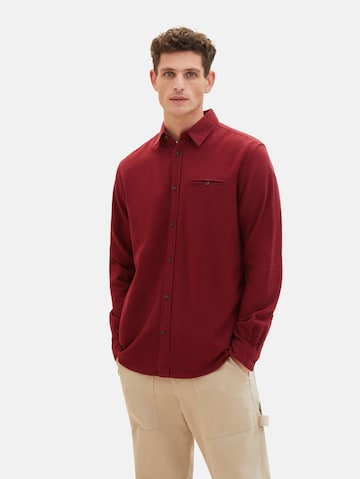 TOM TAILOR Regular Fit Hemd in Rot: Vorderseite