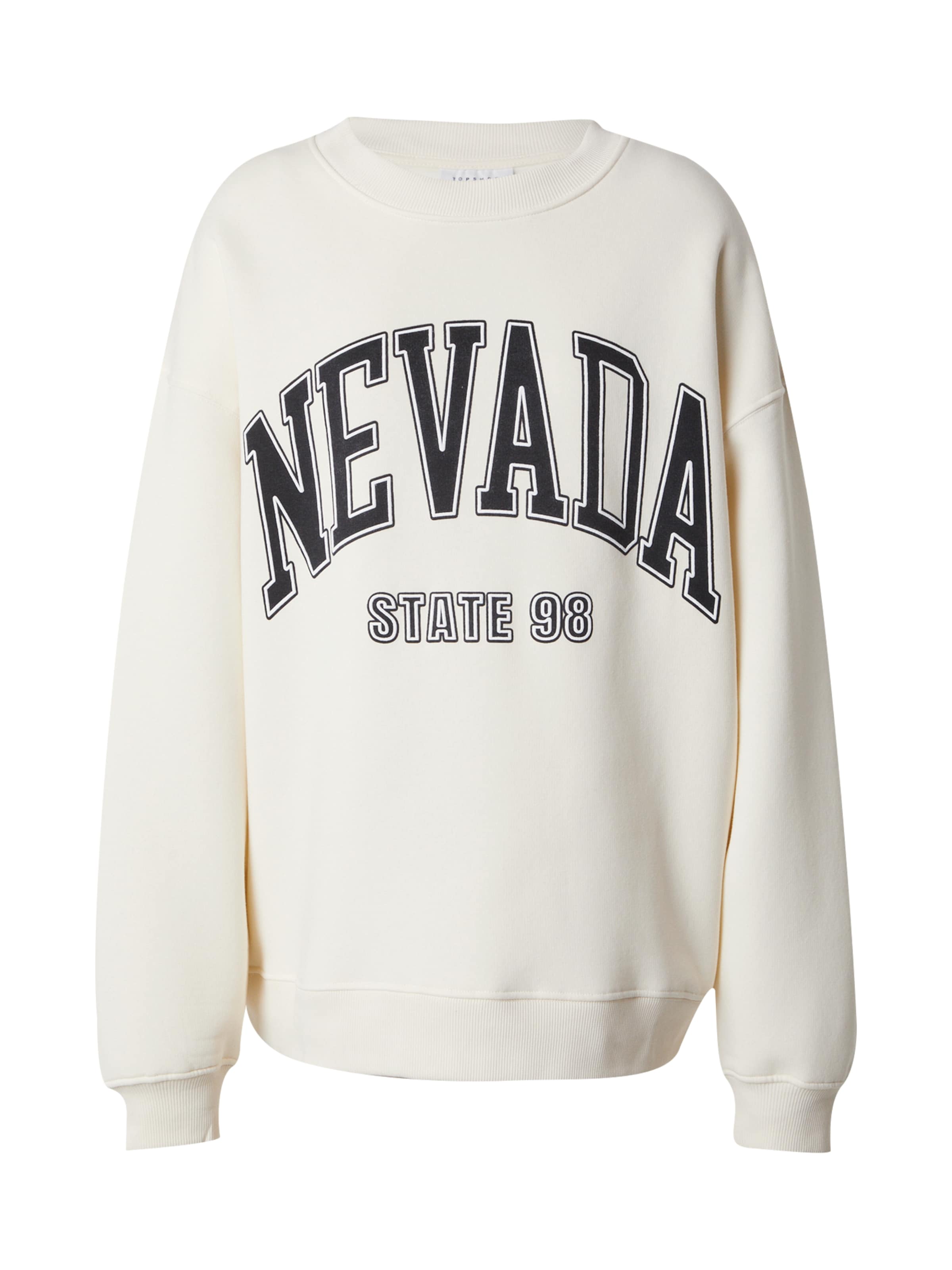 TOPSHOP - Sweatshirt 'Nevada' em bege: frente