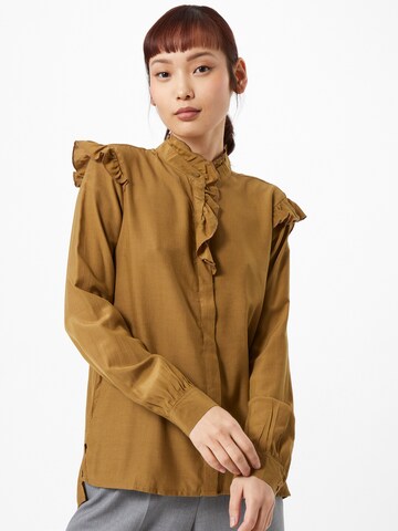 ONLY Bluse 'ELVA' i brun: forside