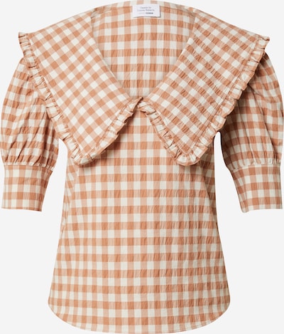 Daahls by Emma Roberts exclusively for ABOUT YOU Blouse 'Gina' in Brown / White, Item view