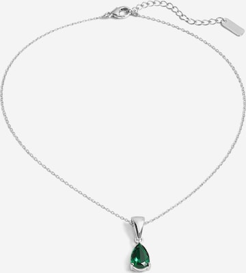 Pure Schmuck Kette 'Royal Drop Halskette Silber | Bridgerton' in Grün: Vorderseite