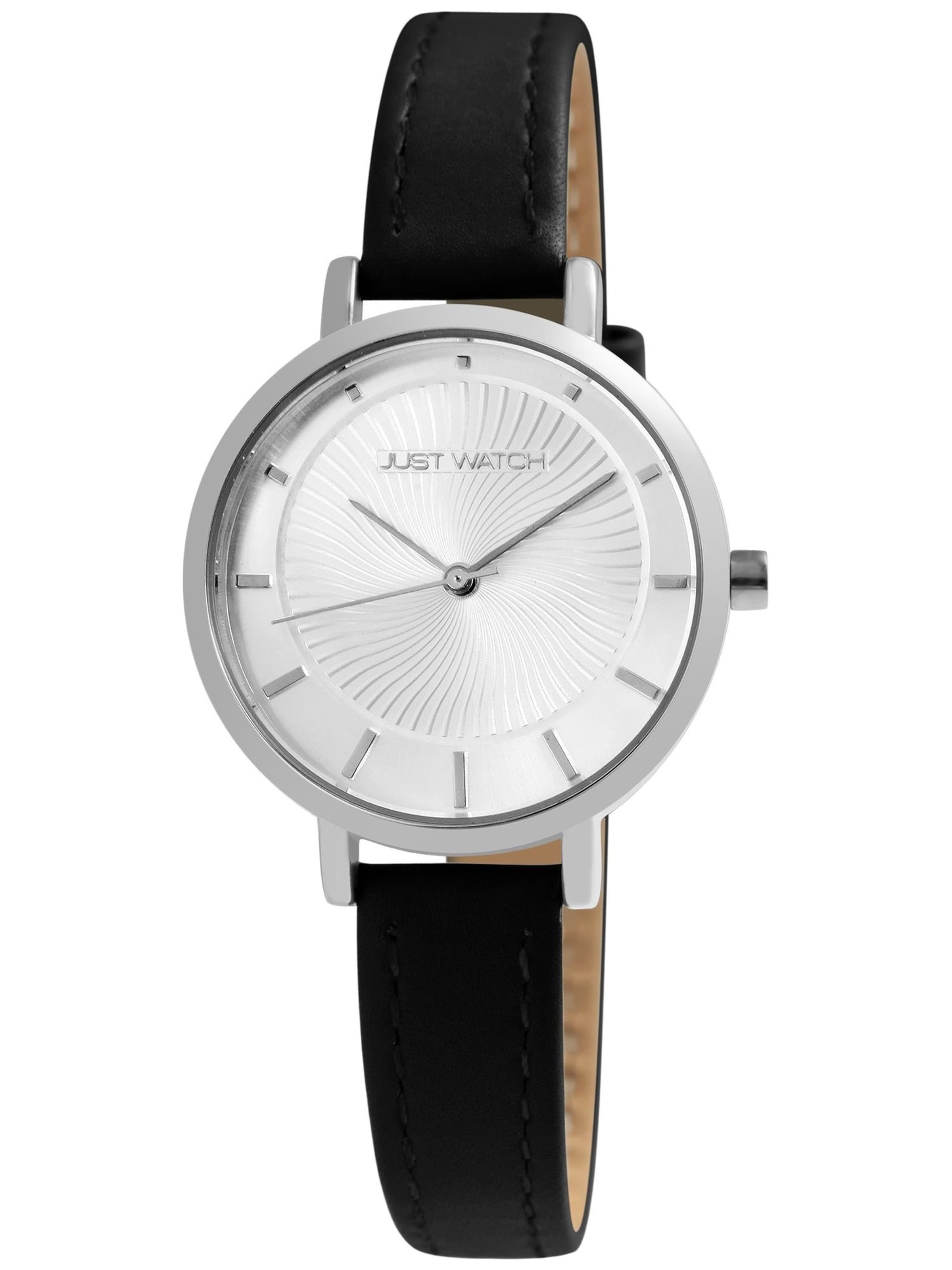 Just Watch Analog Watch 'Skylar, Mineralglas' in Black: front