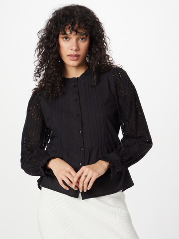 Atelier Rêve Blouse 'LUIE' in Zwart: voorkant