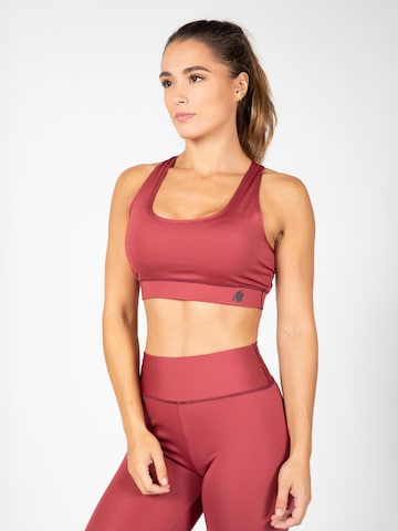 Bustino Reggiseno sportivo di Gorilla Wear in rosso: frontale