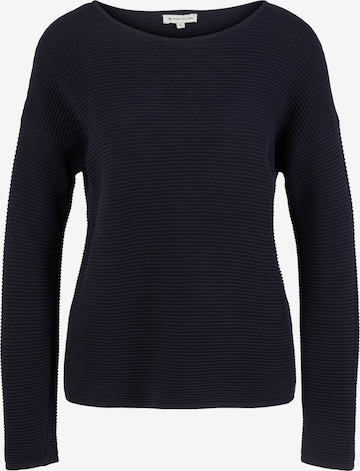 TOM TAILOR Sweater in Black: front