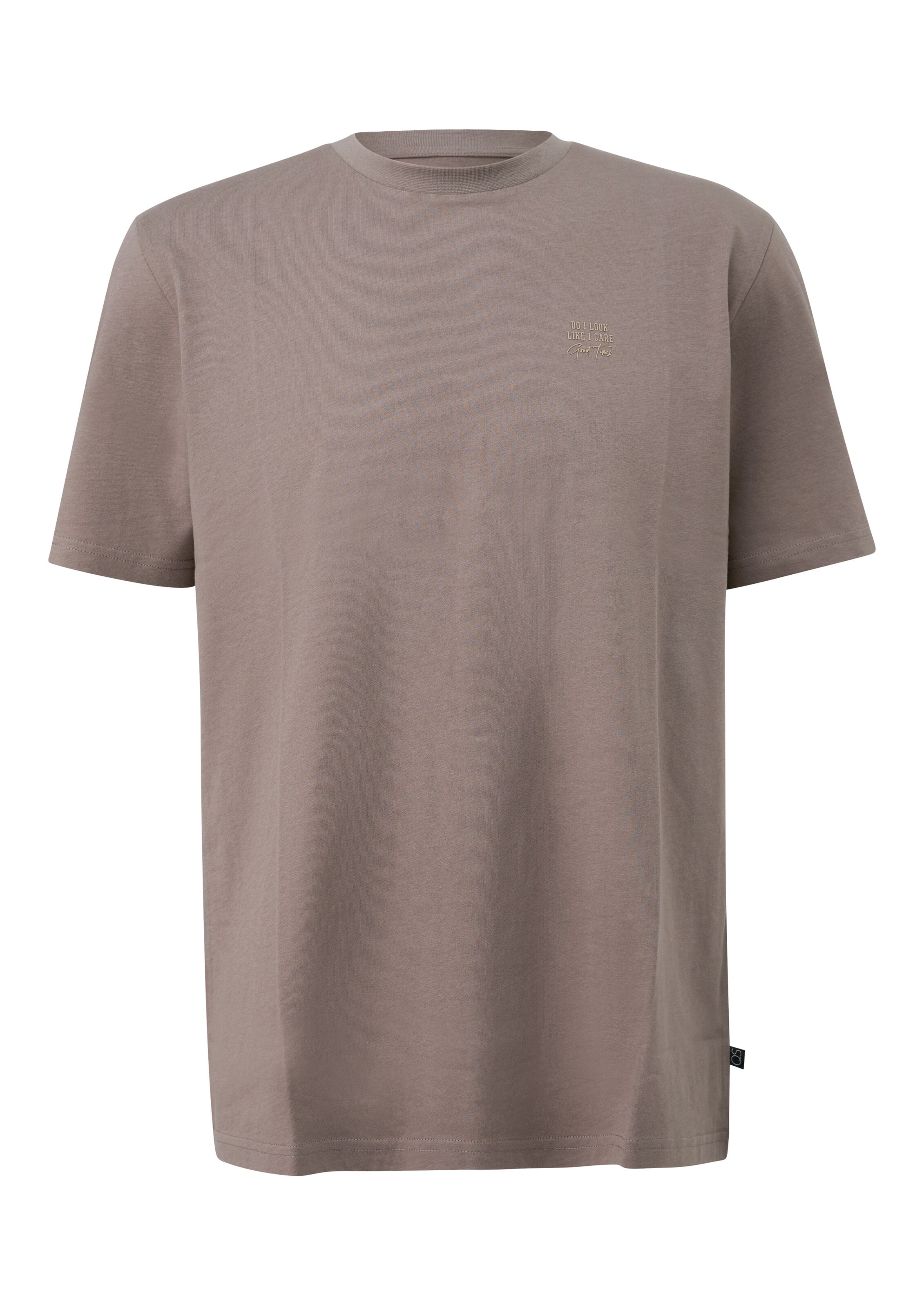 T-Shirt QS en marron : devant