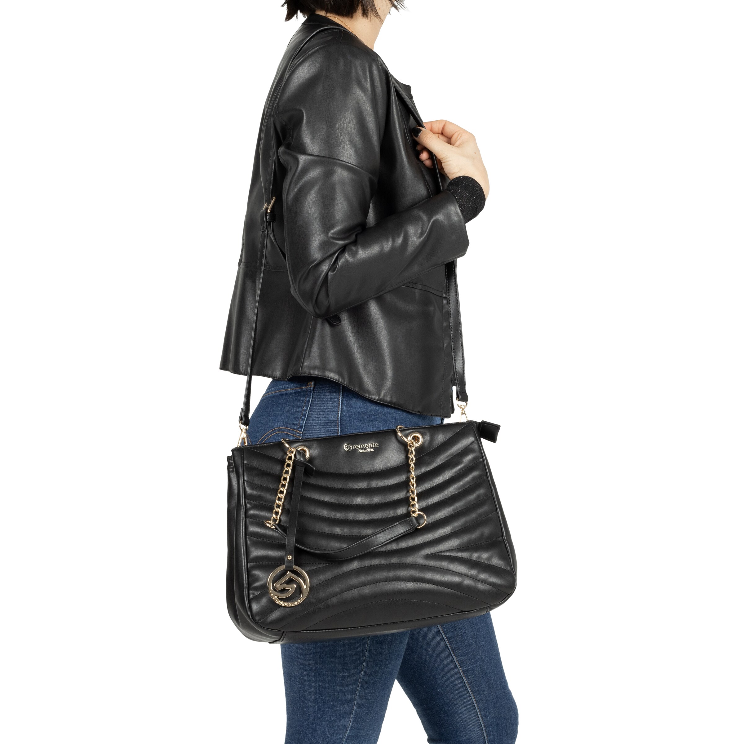 REMONTE Handtasche 'Q0711' in Schwarz