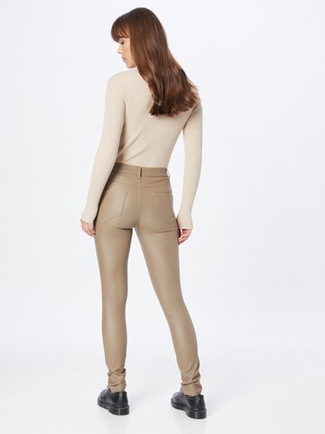 VILA Skinny Farkut 'Commit' värissä beige