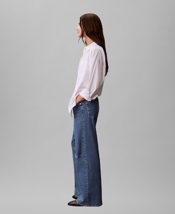Calvin Klein Jeans Wide leg Jeans in Blauw
