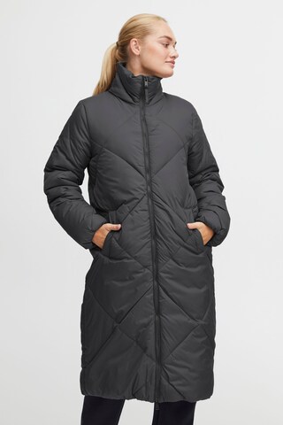 Oxmo Between-Seasons Coat 'Bonnie' in Grey: front