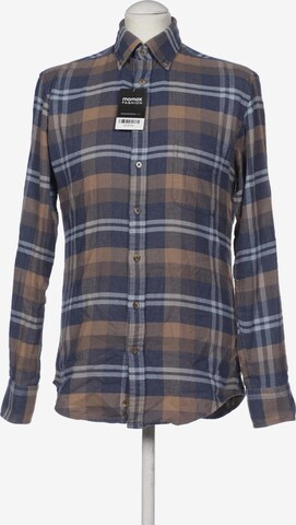 FYNCH-HATTON Button Up Shirt in S in Blue: front