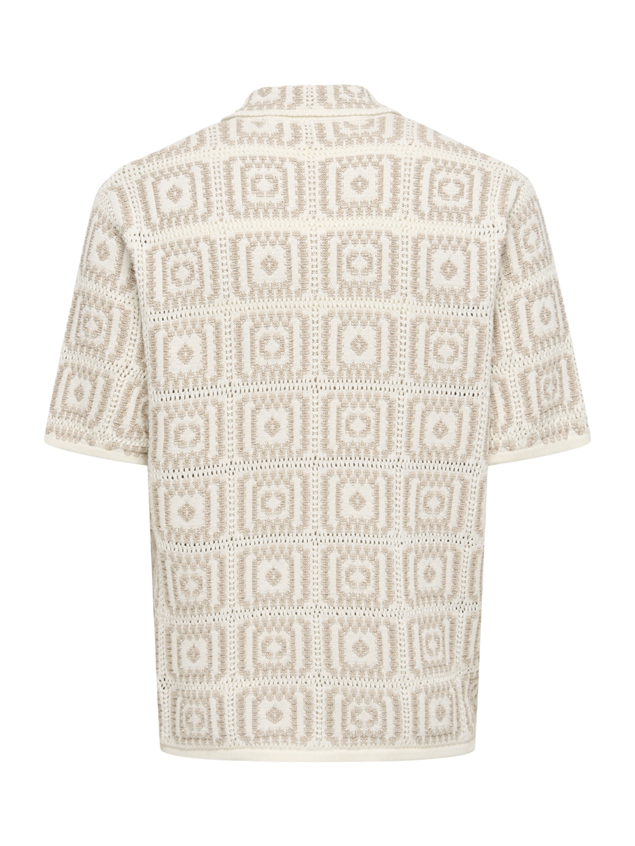 Only & Sons Comfort fit Button Up Shirt in Beige