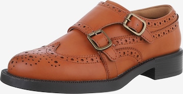 Ital-Design Classic Flats in Brown: front
