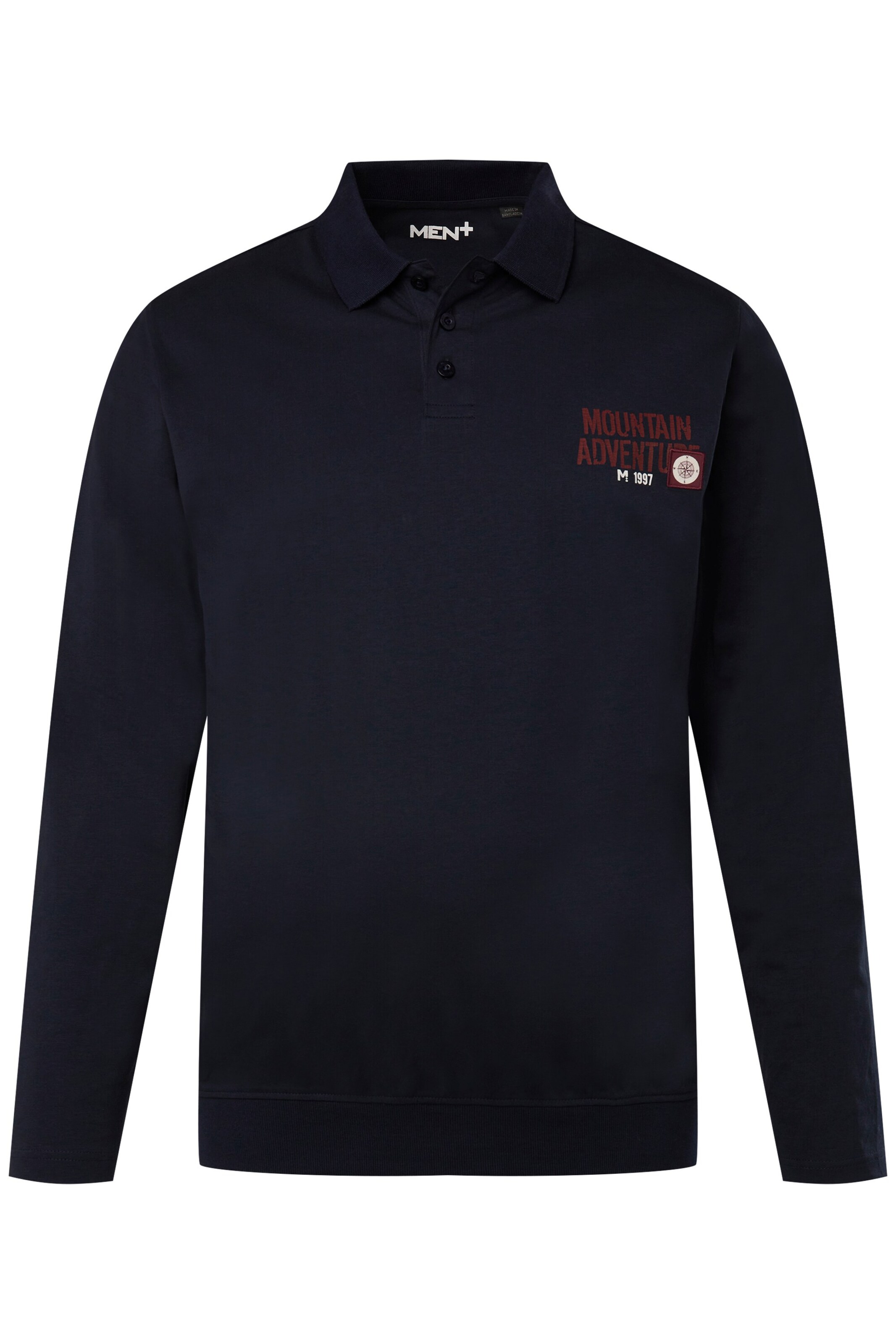 Men Plus Shirt in Blauw: voorkant