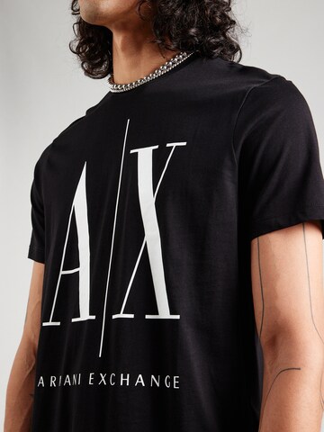 ARMANI EXCHANGE Средняя посадка Футболка в Черный