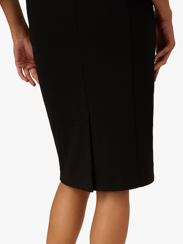 Adrianna Papell Cocktail dress '3D Floral Mockneck Short Dress' in Black