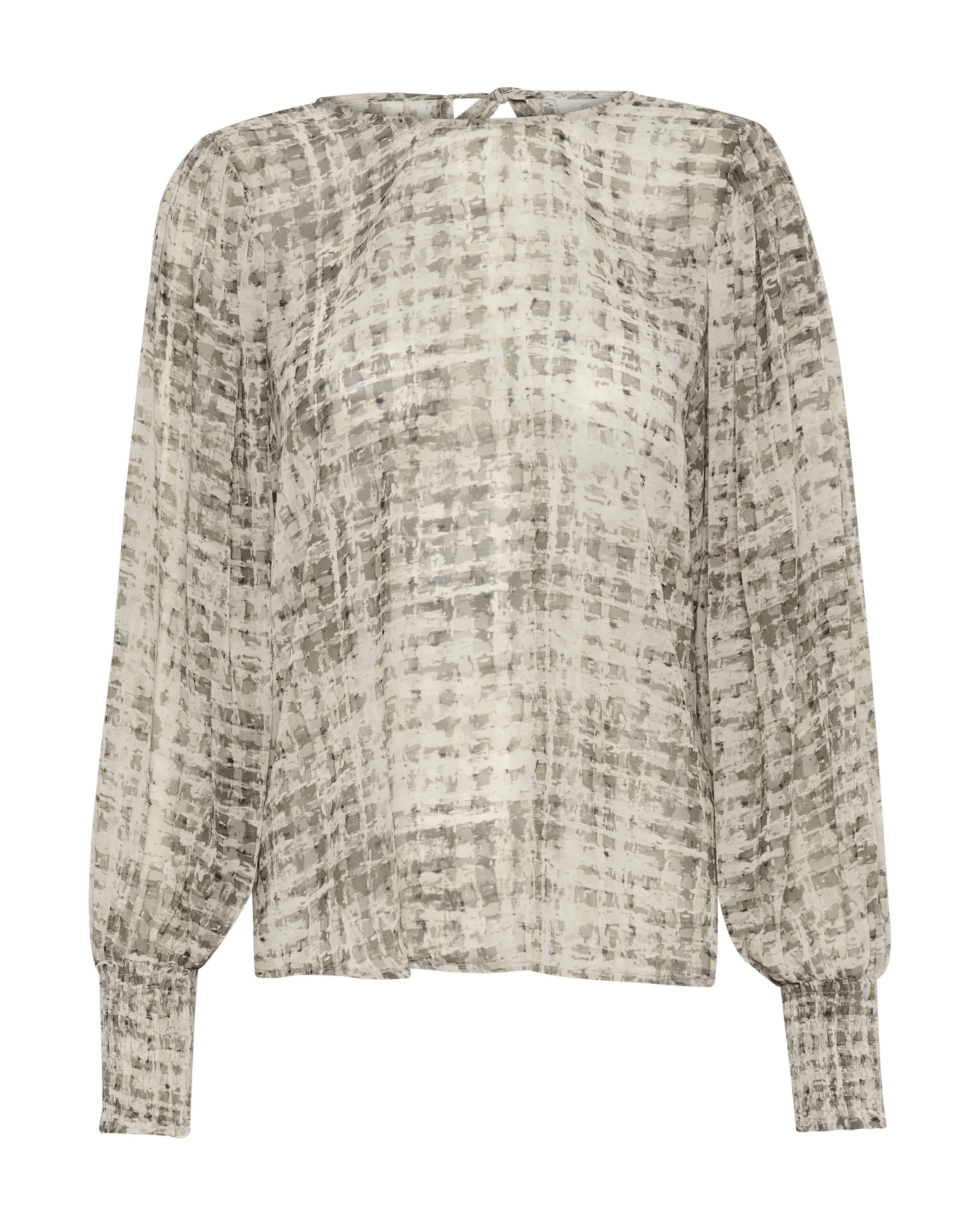 bēšs Kaffe Blūze 'KA Trinike': no priekšpuses