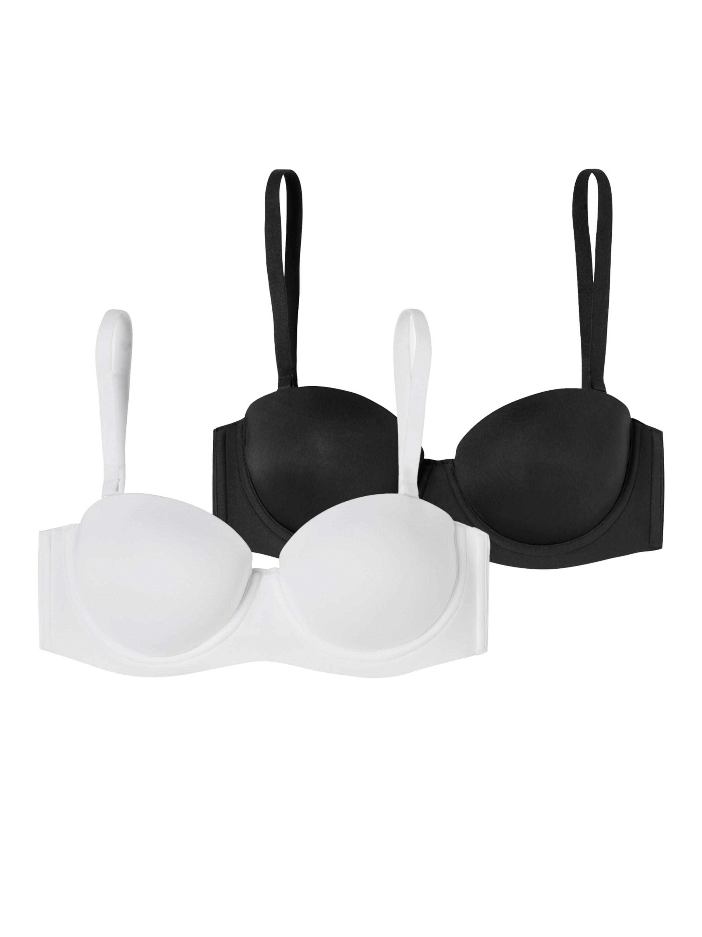 SCHIESSER Bandeau BH ' Bandeau mit Schale - Unique Micro ' in Zwart: voorkant