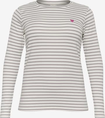 KAFFE CURVE T-shirt 'Lia' i grå: framsida