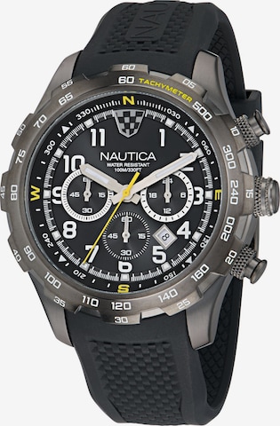 NAUTICA Analoog horloge in Zwart: voorkant