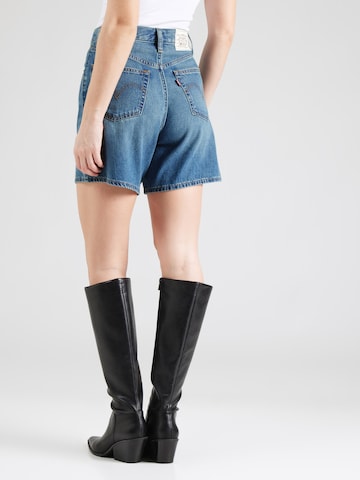 LEVI'S ® Loosefit Broek 'HIGH BAGGY SHORT WHERES MY PHO IN LINEN DENIM' in Blauw