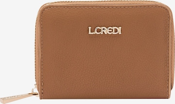 L.CREDI Wallet in Brown: front