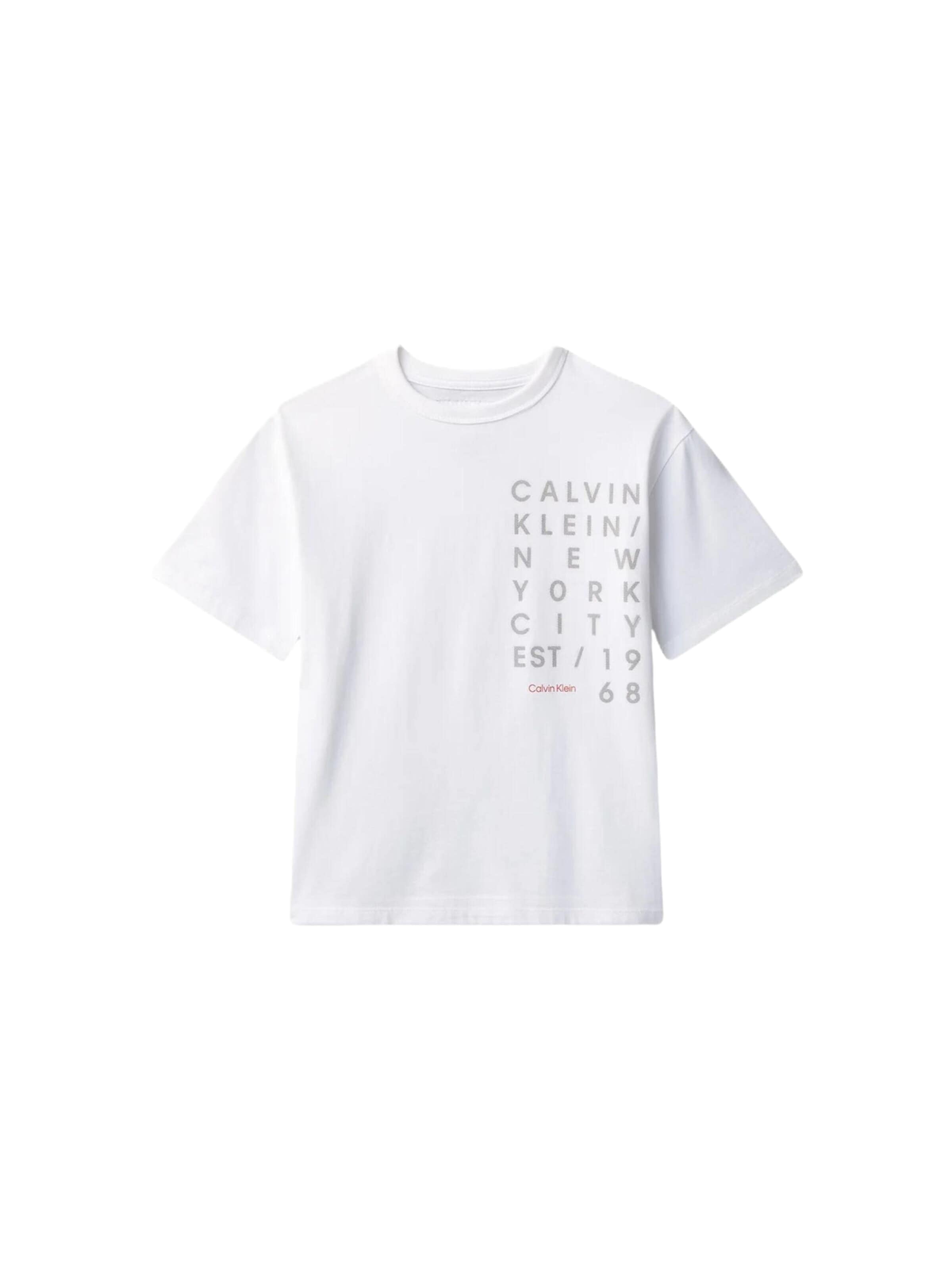 Calvin Klein Kids Majica | bela barva: sprednja stran