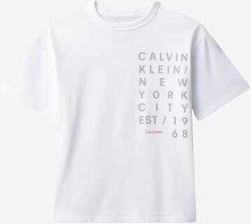 Calvin Klein Kids Majica | bela barva: sprednja stran