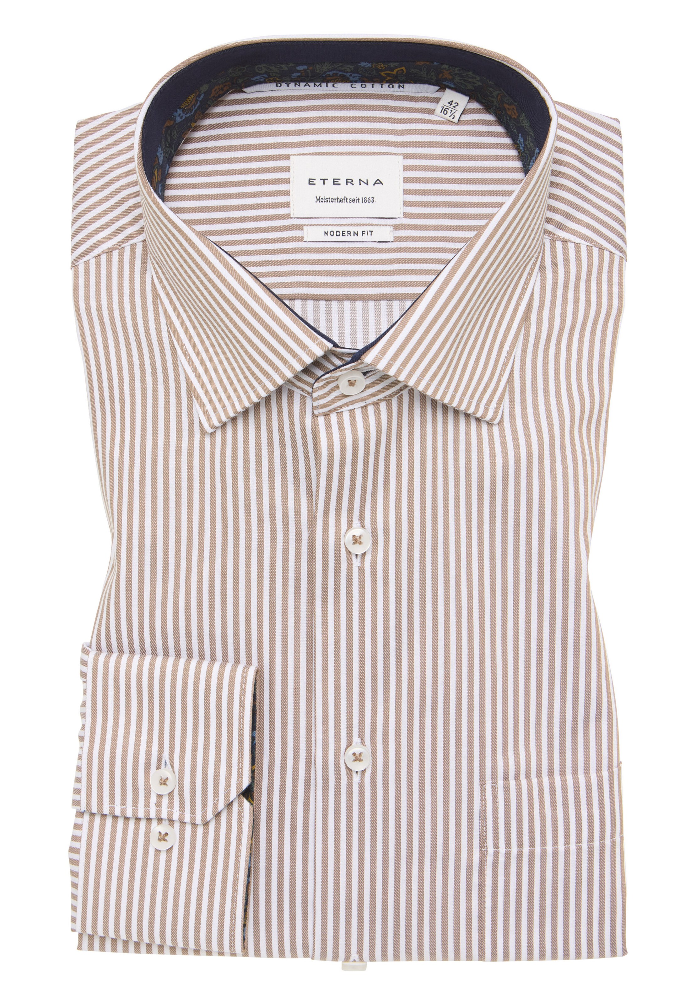 ETERNA Regular fit Business shirt in Beige