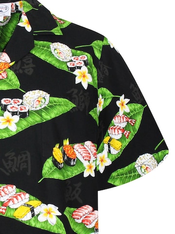 Pacific Legend Regular fit Button Up Shirt 'Sushi' in Black