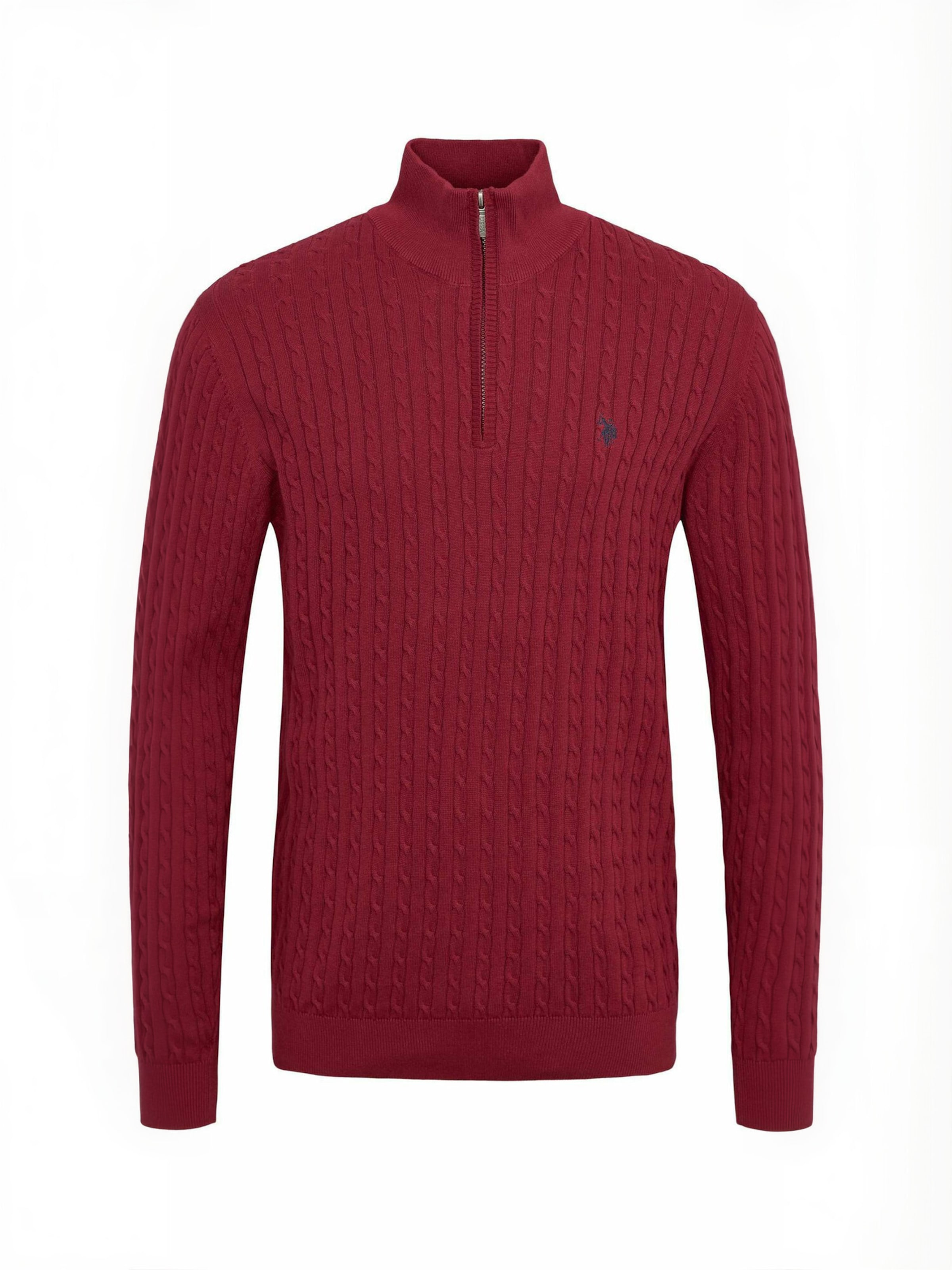 U.S. POLO ASSN. Trui ' UMRomeo ' in Rood: voorkant