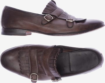 Santoni Flats & Loafers in 41 in Brown: front