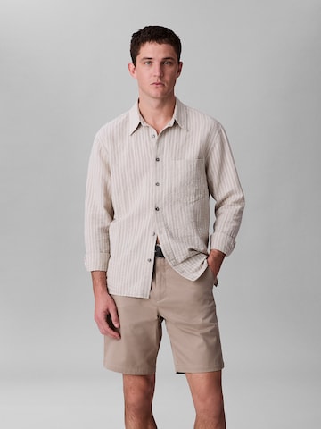 Calvin Klein Regular Broek in Beige: voorkant