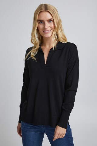 Fransa Sweater 'EMALVA' in Black: front
