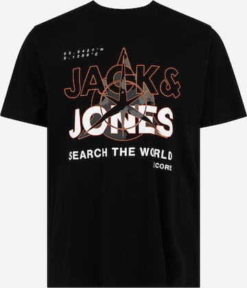 Jack & Jones Plus Shirt in Zwart: voorkant