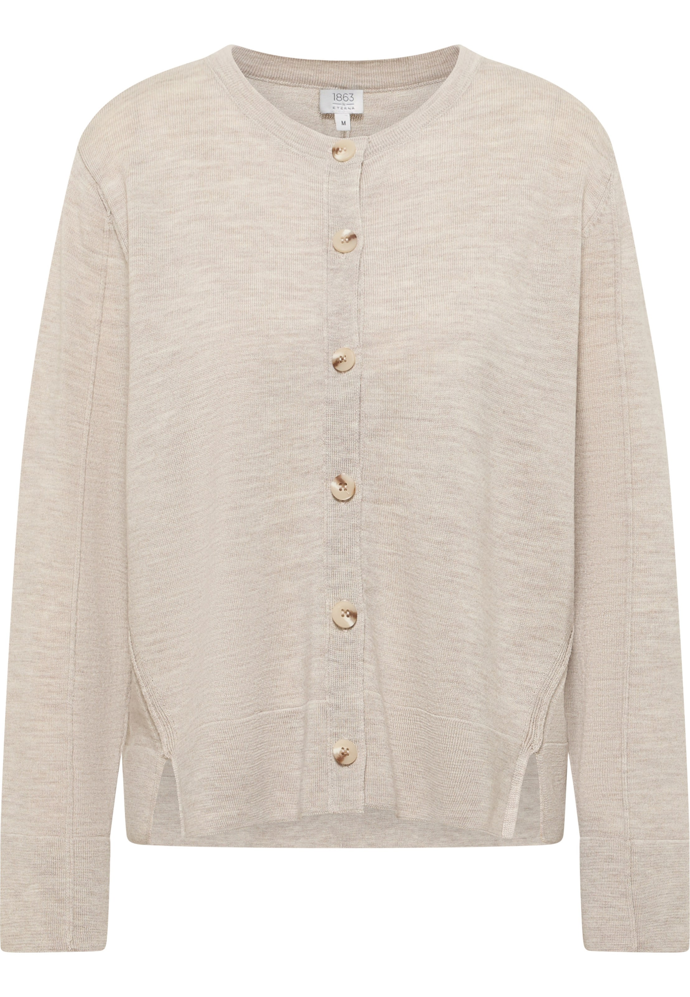 ETERNA Knit Cardigan in Beige: front