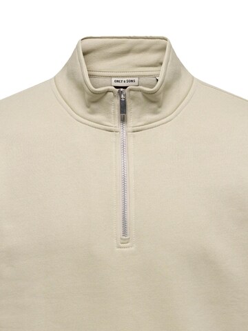 Only & Sons Sweatshirt 'Connor' in Beige