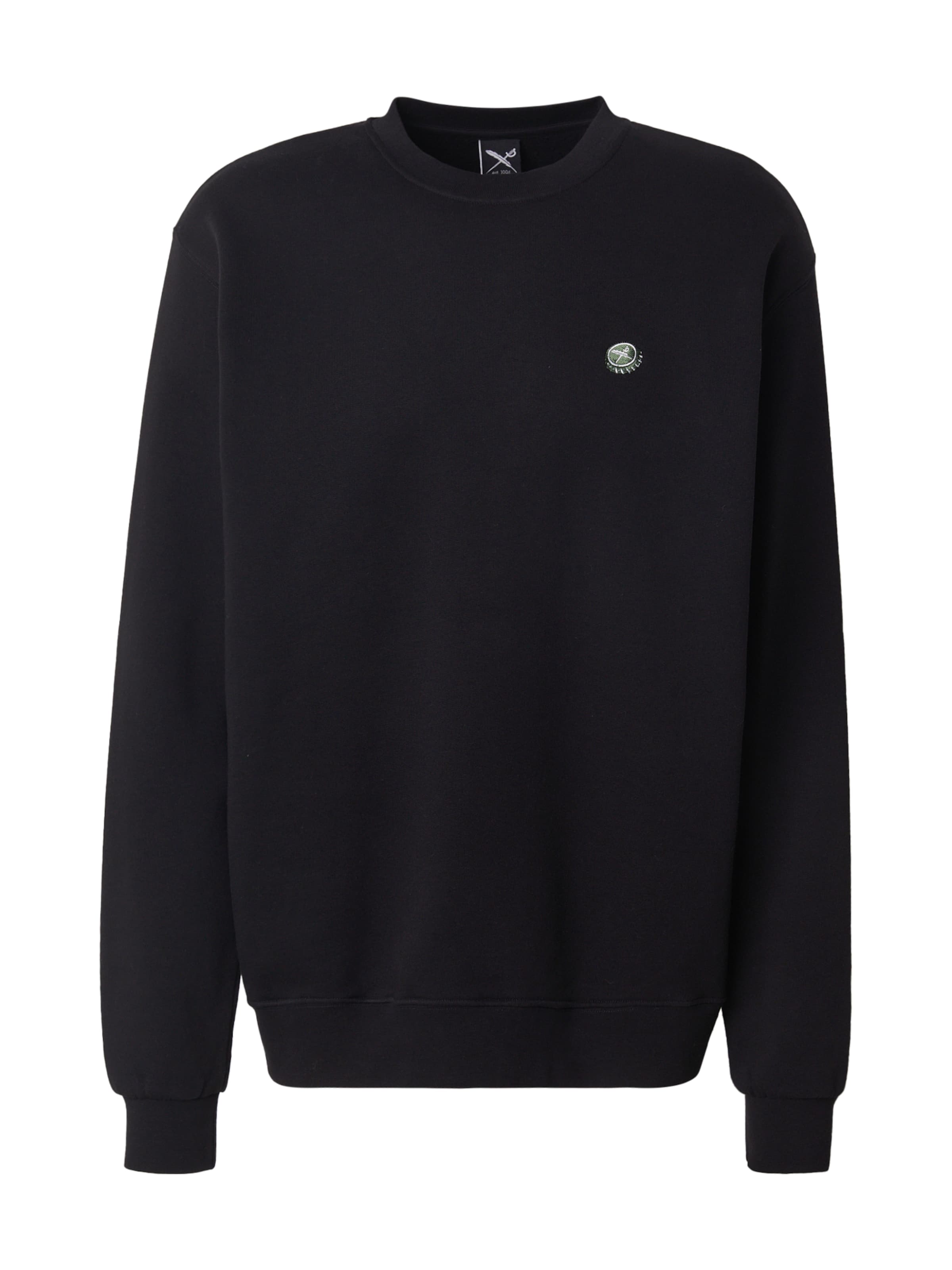 Iriedaily Sweatshirt 'Kronkorken' in Black: front