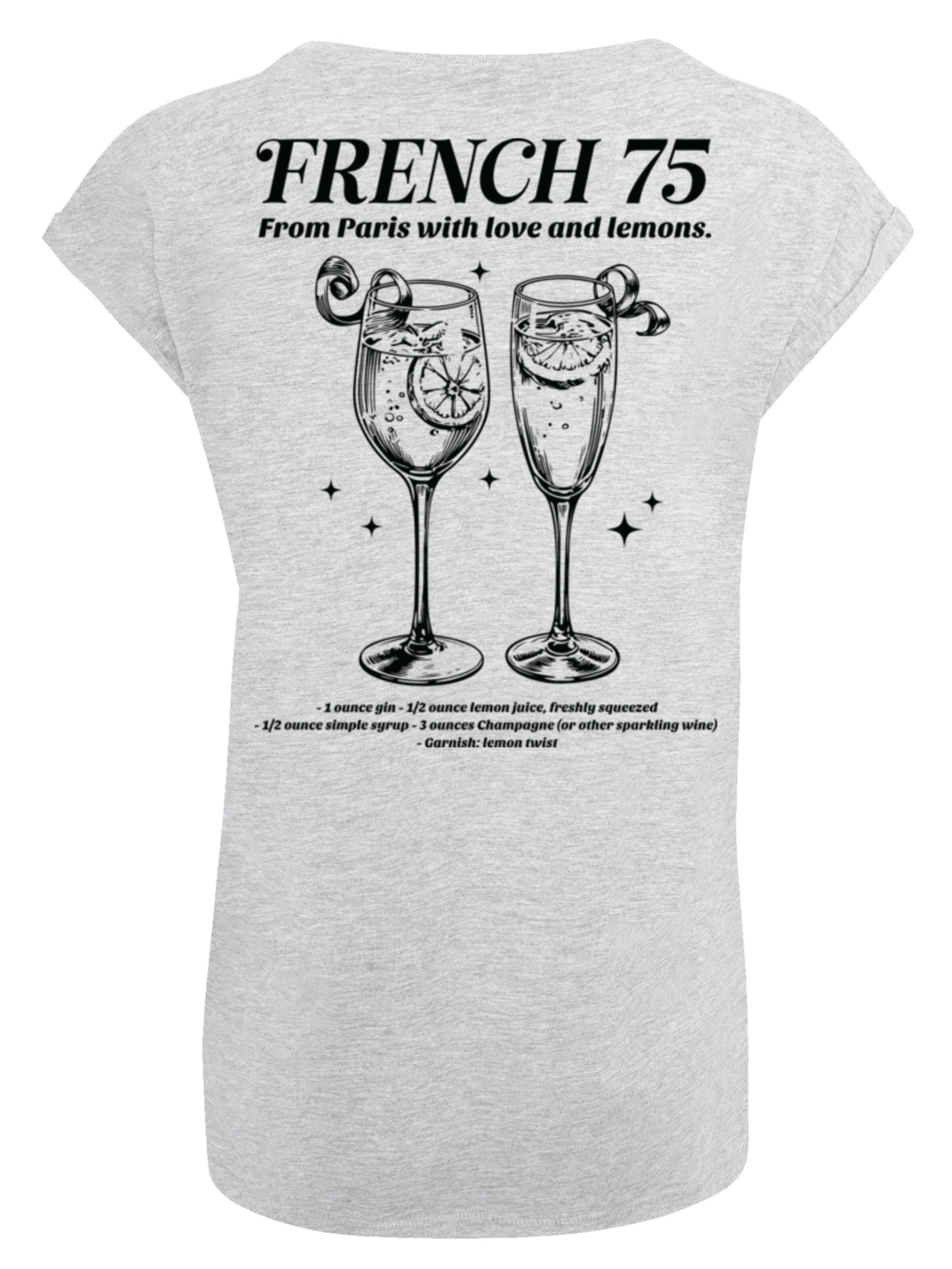 T-shirt 'French 75 From Paris With Love' F4NT4STIC en gris