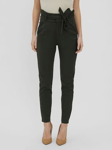 VERO MODA Slimfit Bandplooibroek 'Eva' in Groen: voorkant