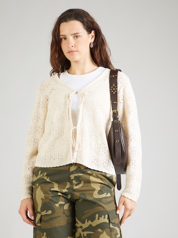 Vero Moda Curve - Cárdigan 'VMCAVA' en beige: frente