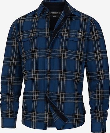 INDICODE JEANS Regular fit Button Up Shirt in Blue: front