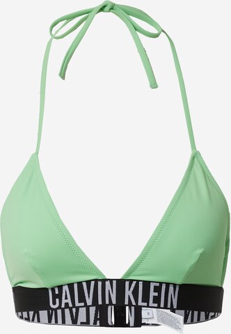 Calvin Klein Swimwear Triangel Bikinitop 'Intense Power' in Groen: voorkant