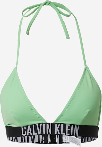 Calvin Klein Swimwear Triangel Bikinitop 'Intense Power' in Grün: predná strana