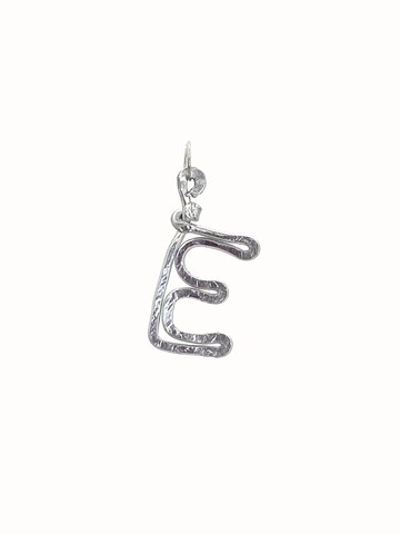 d'ecolife Essentials Pendant 'Letter E' in Silver: front