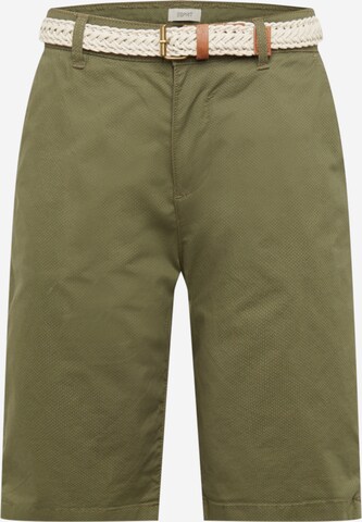 ESPRIT Regular Chino Pants in Green: front