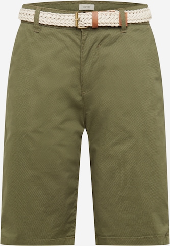 ESPRIT - regular Pantalón chino en verde: frente